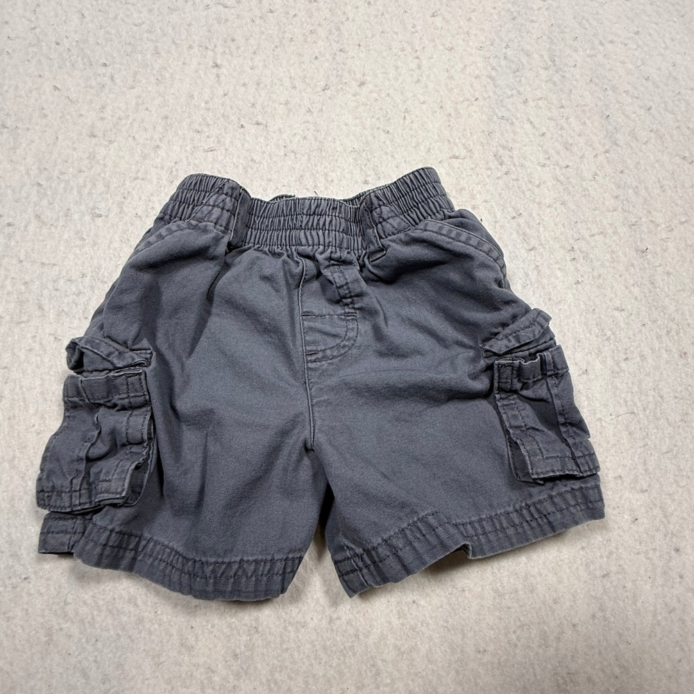 Garanimals Baby Boys Dark Grey Elastic Waist Cargo Shorts 12M GAB1154201